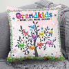 Grandkids Make Life More Grand Personalized Pillow, Personalized Mother's Day Gift for Nana, Grandma, Grandmother, Grandparents - PL023PS05 - BMGifts