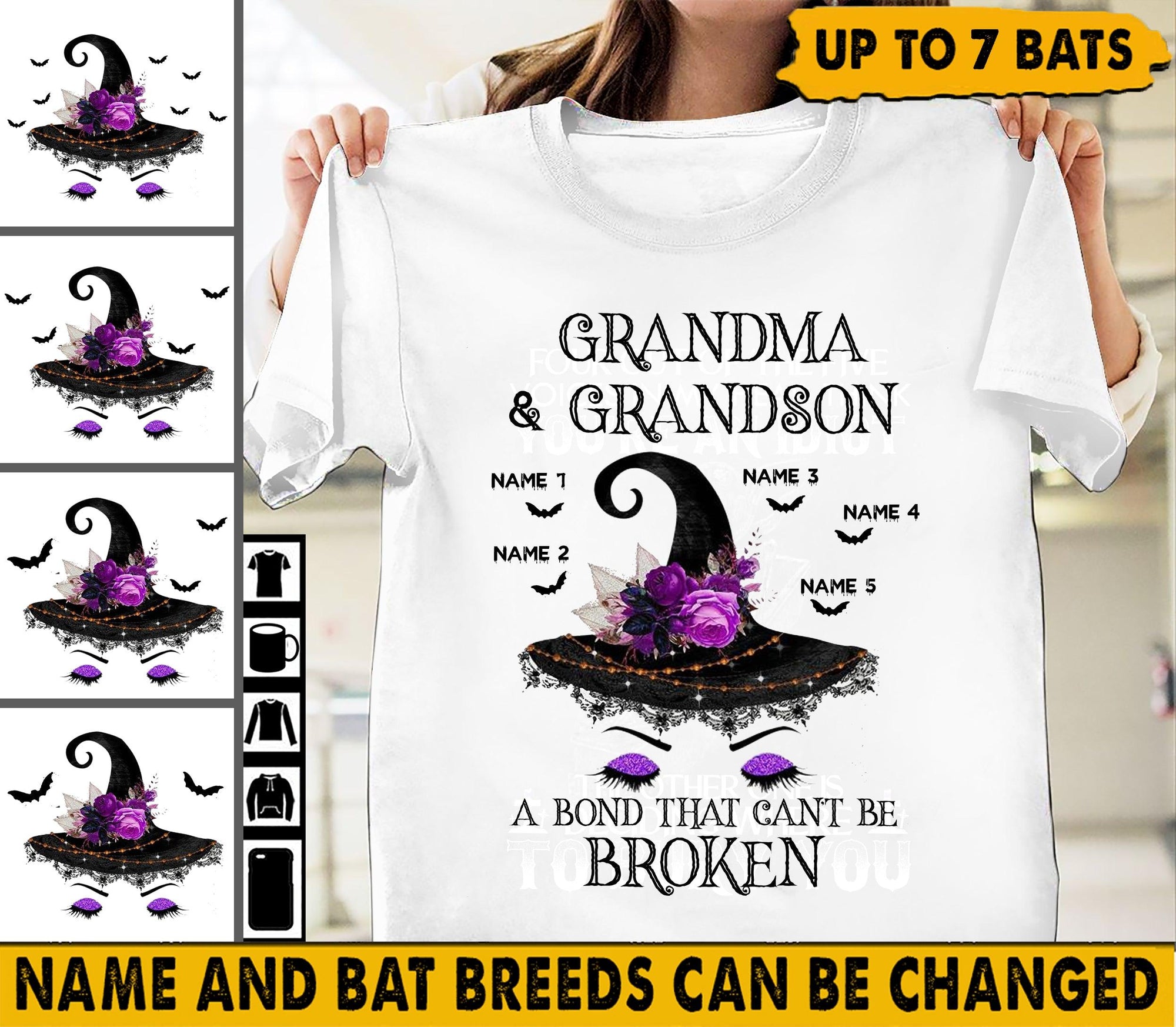 Grandma & Grandson Wicca Personalized Shirt, Personalized Gift for Nana, Grandma, Grandmother, Grandparents - TS271PS - BMGifts