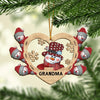Grandma Personalized Custom Shaped Ornament, Personalized Gift for Nana, Grandma, Grandmother, Grandparents - WO012PS09 - BMGifts