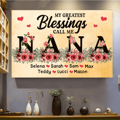 Grandma Personalized Poster, Personalized Gift for Nana, Grandma, Grandmother, Grandparents - PT002PS09 - BMGifts (formerly Best Memorial Gifts)