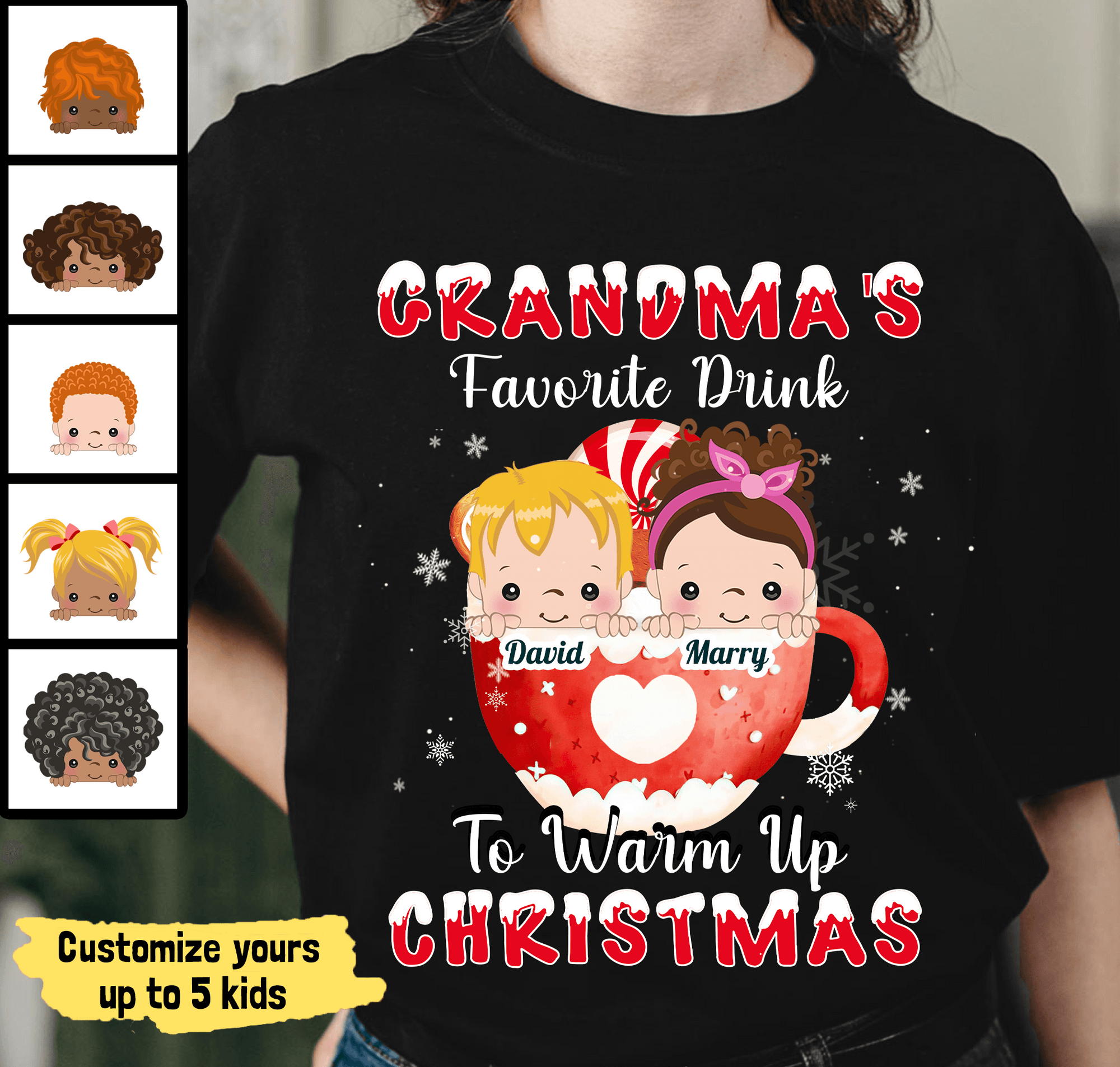 Christmas Gift For Grandma Promoted To Grandma Personalized T-Shirt -  Family Panda - Unique gifting for family bonding