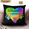 Grandma's Sweethearts Personalized Pillow, Personalized Mother's Day Gift for Nana, Grandma, Grandmother, Grandparents - PL025PS05 - BMGifts
