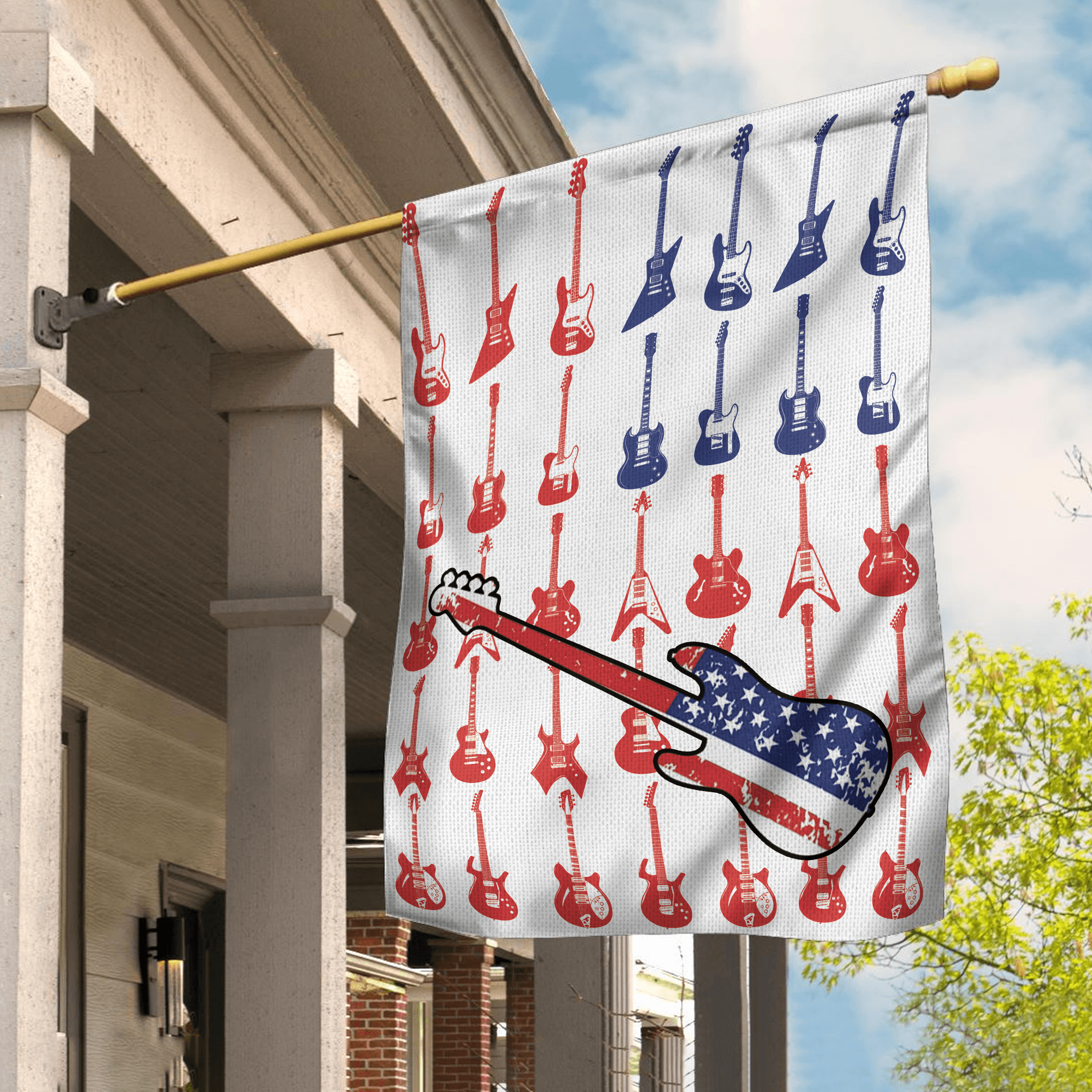 Guitar Flag, Gift for Music Lovers, Guitar Lovers - GA024PA - BMGifts