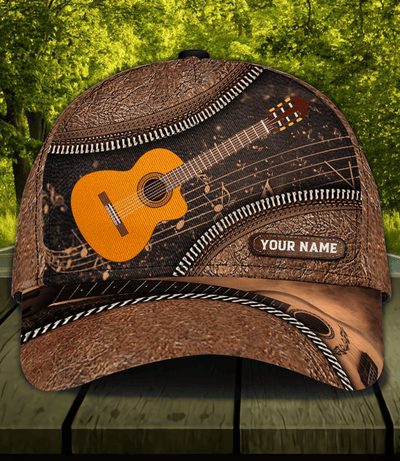 Guitar Music Frame Personalized Cap, Personalized Gift for Music Lovers, Guitar Lovers - CP202PS08 - BMGifts