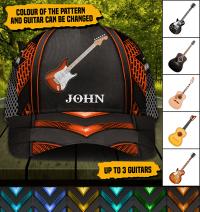Guitar Personalized Classic Cap, Personalized Gift for Music Lovers, Guitar Lovers - CP034PS05 - BMGifts