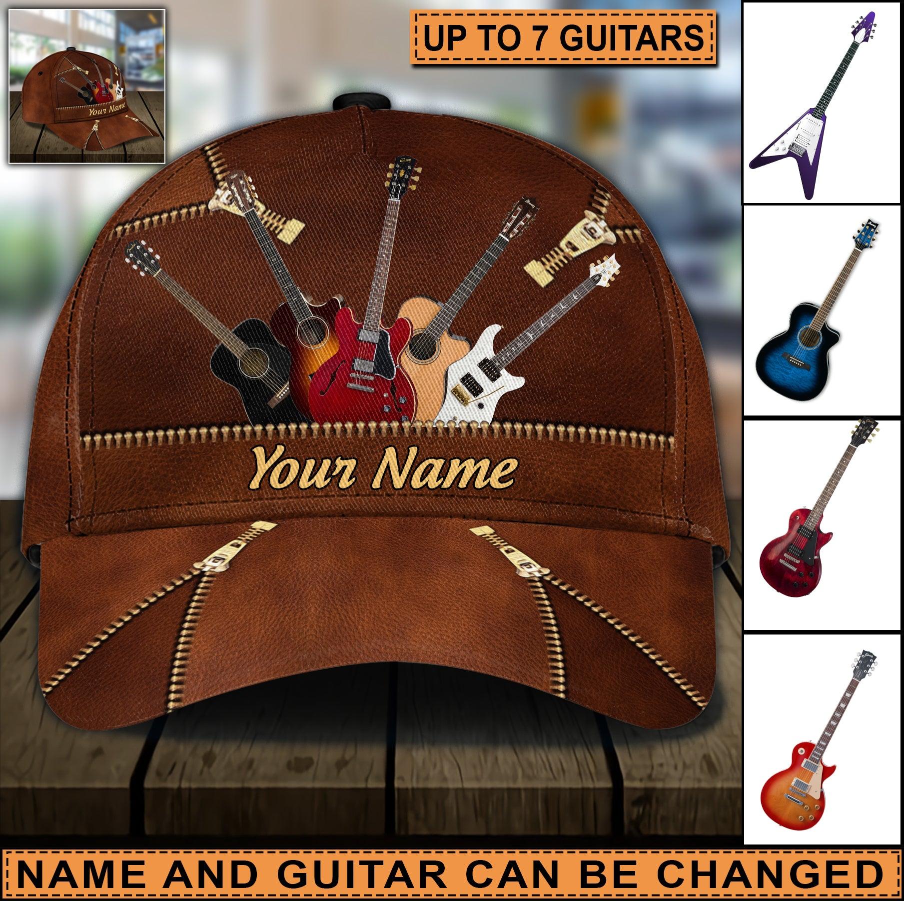 Guitar Personalized Classic Cap, Personalized Gift for Music Lovers, Guitar Lovers - CP062PS04 - BMGifts