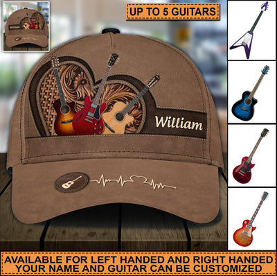 Guitar Personalized Classic Cap, Personalized Gift for Music Lovers, Guitar Lovers - CP099PS05 - BMGifts