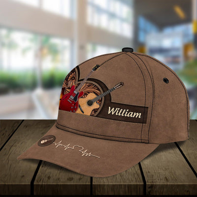 Guitar Personalized Classic Cap, Personalized Gift for Music Lovers, Guitar Lovers - CP099PS05 - BMGifts