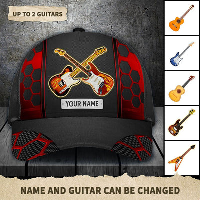 Guitar Personalized Classic Cap, Personalized Gift for Music Lovers, Guitar Lovers - CP142PS11 - BMGifts