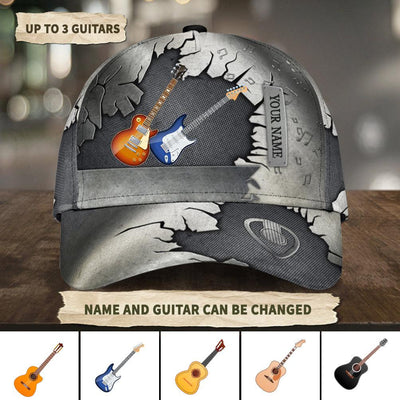 Guitar Personalized Classic Cap, Personalized Gift for Music Lovers, Guitar Lovers - CP188PS11 - BMGifts