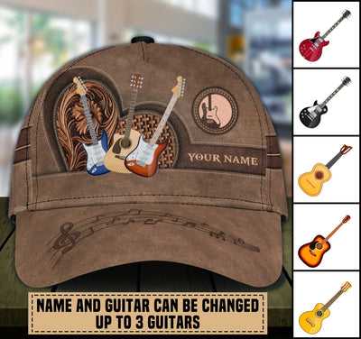 Guitar Personalized Classic Cap, Personalized Gift for Music Lovers, Guitar Lovers - CP197PS11 - BMGifts