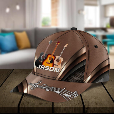 Guitar Personalized Classic Cap, Personalized Gift for Music Lovers, Guitar Lovers - CP205PS05 - BMGifts