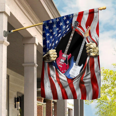 Guitar Personalized Flag, Personalized Gift for Music Lovers, Guitar Lovers - GA004PS05 - BMGifts