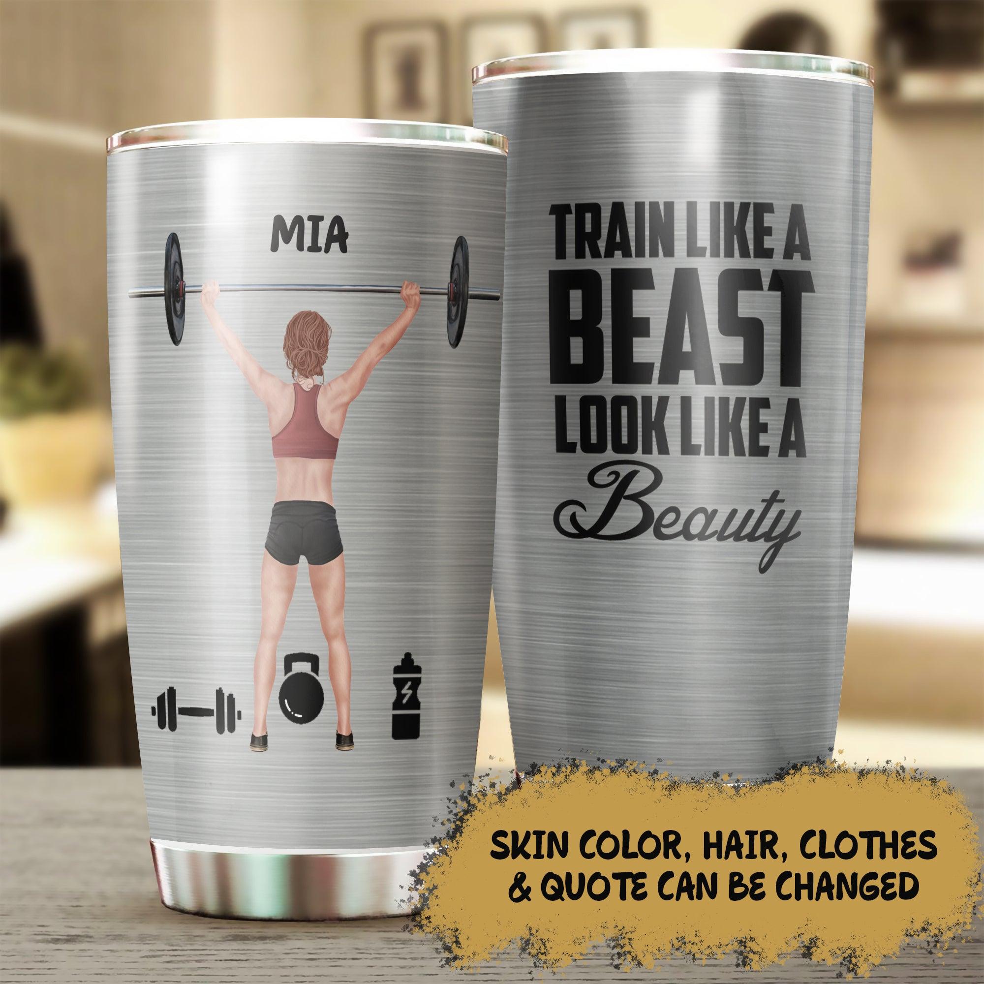 Gym Girl Fitness Personalized Tumbler - TB006PS - BMGifts