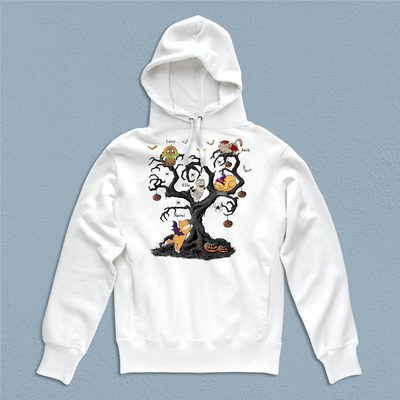 Halloween Tree Cat Personalized Shirt, Halloween Gift, Personalized Gift for Cat Lovers, Cat Mom, Cat Dad - TS449PS02 - BMGifts