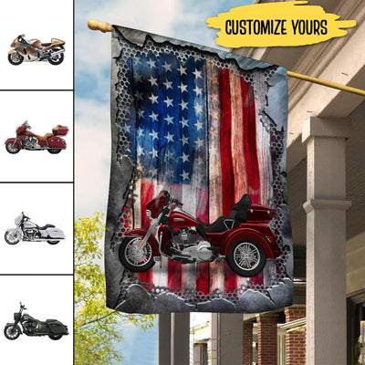 For Motorcycle Lover Personalized Garden Flag, Personalized Gift for Motorcycle Lovers, Motorcycle Riders - GA014PS01 - BMGifts