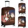 Lovely Dogs With US Flag Personalized Luggage Cover, Personalized Gift for Dog Lovers, Dog Dad, Dog Mom - LC012PS01 - BMGifts (formerly Best Memorial Gifts)