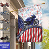 Motorcycle American Flag Personalized Flag, Personalized Gift for Motorcycle Lovers, Motorcycle Riders - GA008PS07 - BMGifts