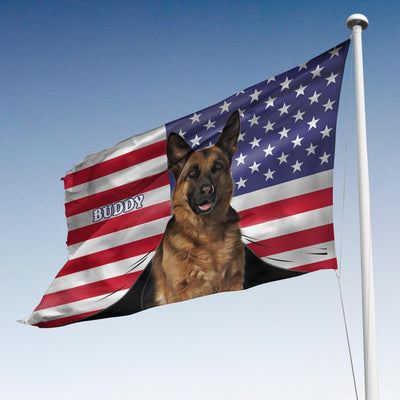 Proud Dogs in American Flag Personalized Flag, Personalized Gift for Dog Lovers, Dog Dad, Dog Mom - GA017PS01 - BMGifts