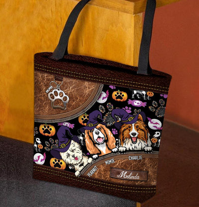 Happy Halloween Dog Personalized All Over Tote Bag, Halloween Gift, Personalized Gift for Dog Lovers, Dog Dad, Dog Mom - TO067PS01 - BMGifts