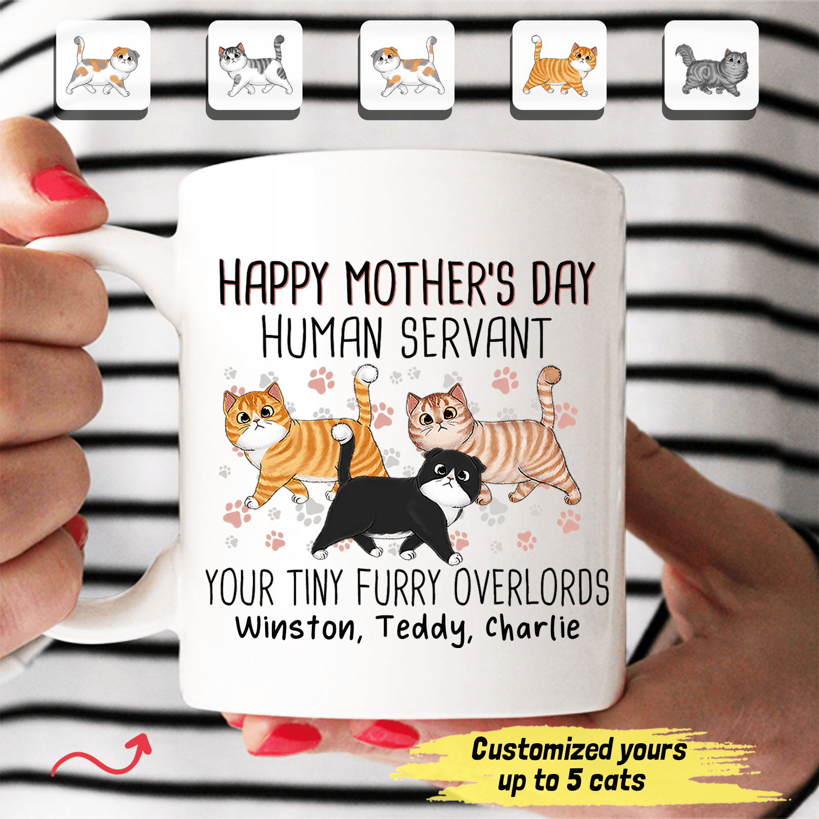 Personalized Happy Mother's Day Gift For Dog Mom Dog Lover Mug