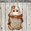 Happy Pumkin Spice Season Cat Personalized Custom Shaped Wooden Sign, Personalized Gift for Cat Lovers, Cat Mom, Cat Dad - CS010PS02 - BMGifts (formerly Best Memorial Gifts)