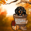 Happy Pumkin Spice Season Dog Personalized Custom Shaped Wooden Sign, Personalized Gift for Dog Lovers, Dog Dad, Dog Mom - CS011PS02 - BMGifts (formerly Best Memorial Gifts)