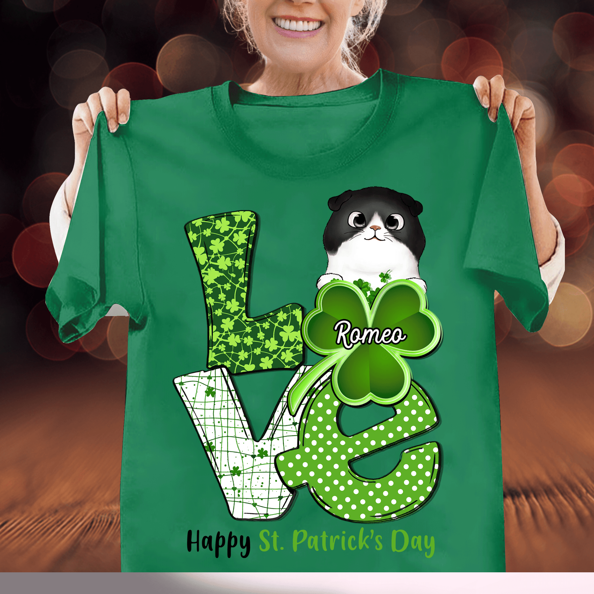 St patrick's sales day cat shirt
