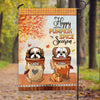 Hello Fall Dog Personalized Garden Flag, Personalized Gift for Dog Lovers, Dog Dad, Dog Mom - GA049PS02 - BMGifts