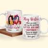 Hey Bestie, Thank For Always Having My Back Personalized Mug, Personalized Gift for Besties, Sisters, Best Friends, Siblings - MG080PS01 - BMGifts