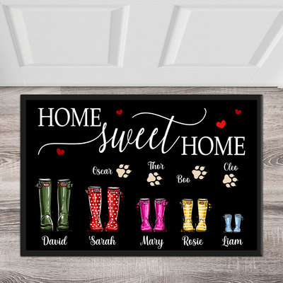 Home Sweet Home Dog Personalized Doormat, Personalized Gift for Dog Lovers, Dog Dad, Dog Mom - DM073PS01 - BMGifts