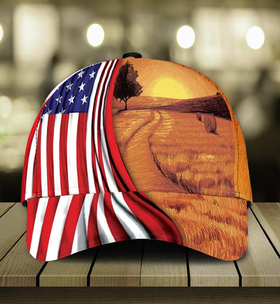 Horse And Flag Personalized Classic Cap, Personalized Gift for Horse Lovers - CP009PS - BMGifts