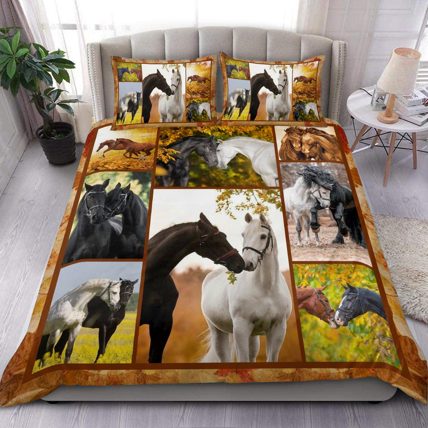 Horse Bedding Set, Gift for Couples, Husband, Wife, Parents, Lovers, Gift for Horse Lovers - BD204PA - BMGifts