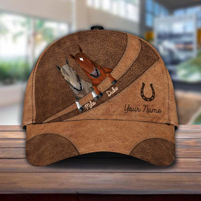 Horse Brown Curves Personalized Classic Cap, Personalized Gift for Horse Lovers - CP036PS07 - BMGifts