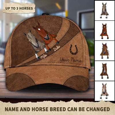 Horse Brown Curves Personalized Classic Cap, Personalized Gift for Horse Lovers - CP036PS07 - BMGifts