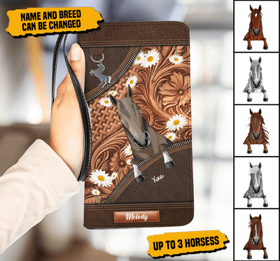 Horse Personalized Clutch Purse, Personalized Gift for Horse Lovers - PU032PS05 - BMGifts