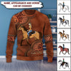 Horse Personalized Knitted Sweater, Personalized Gift for Horse Lovers - KN013PS05 - BMGifts (formerly Best Memorial Gifts)