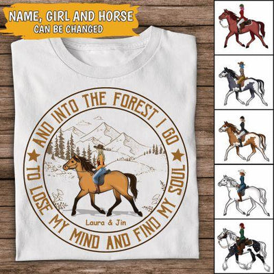 Horse Personalized T-Shirt, Personalized Gift for Horse Lovers - TS150PS04 - BMGifts