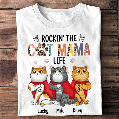 I Am A Cat Mama Personalized Shirt, Personalized Gift for Cat Lovers, Cat Mom, Cat Dad - TS307PS01 - BMGifts