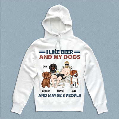 I Like Beer And My Dogs And Maybe 3 People Dog Personalized Shirt, Father’s Day Gift for Dog Lovers, Dog Dad, Dog Mom - TS847PS02 - BMGifts