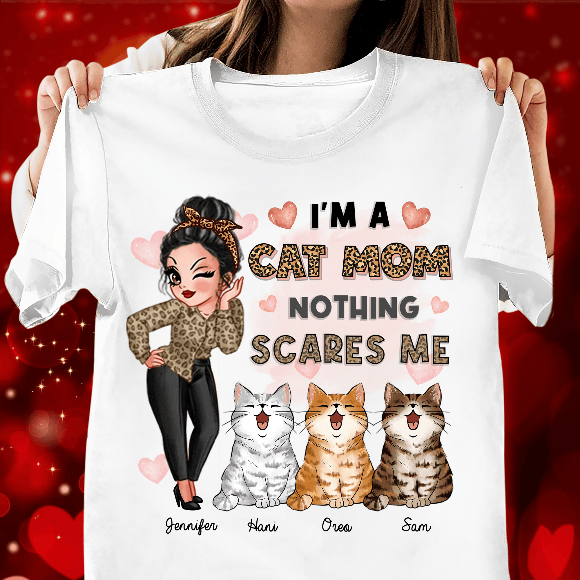 Cat mom t shirt best sale