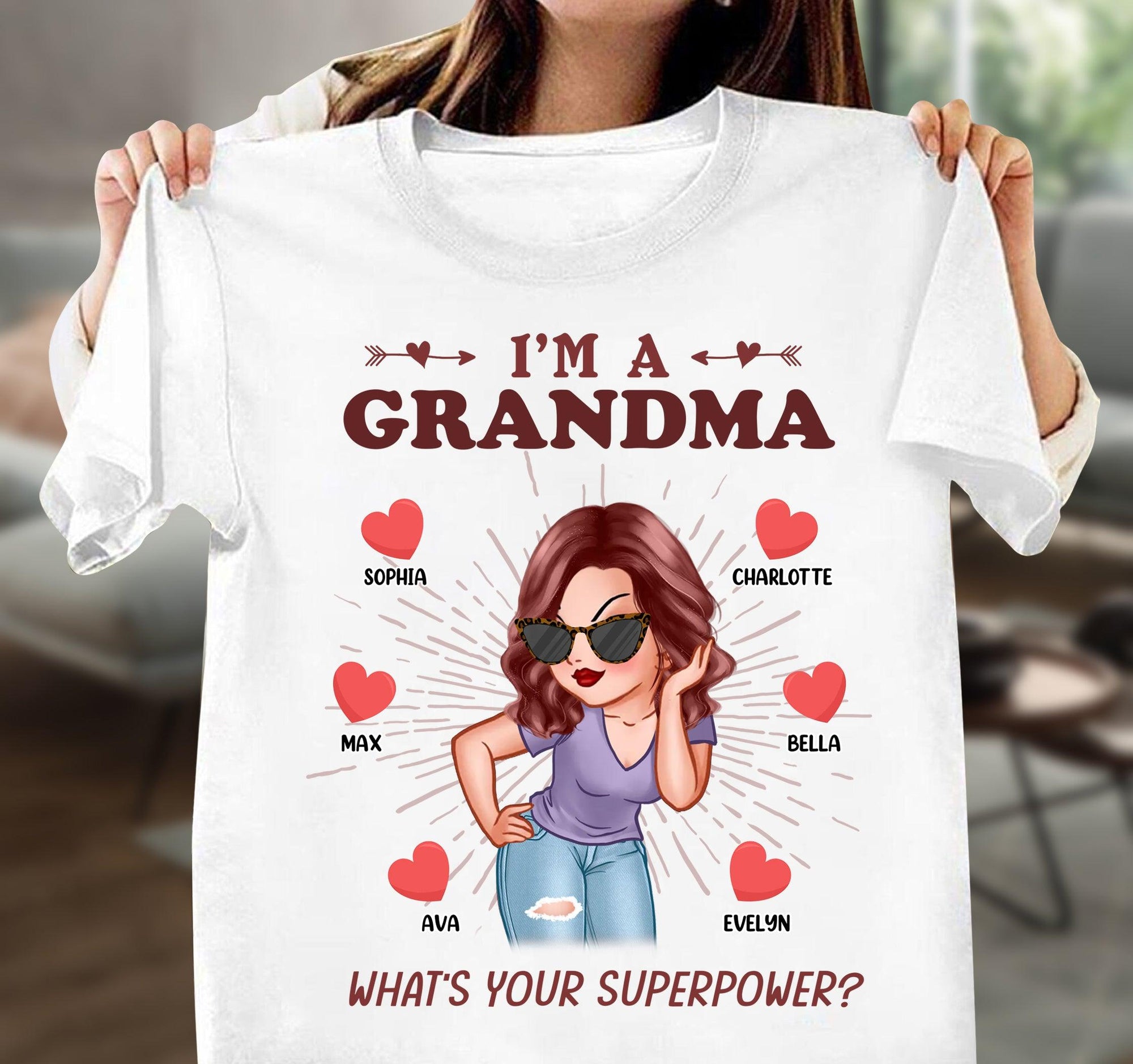 I'm A Grandma, What's Your Superpower Grandma Personalized Shirt