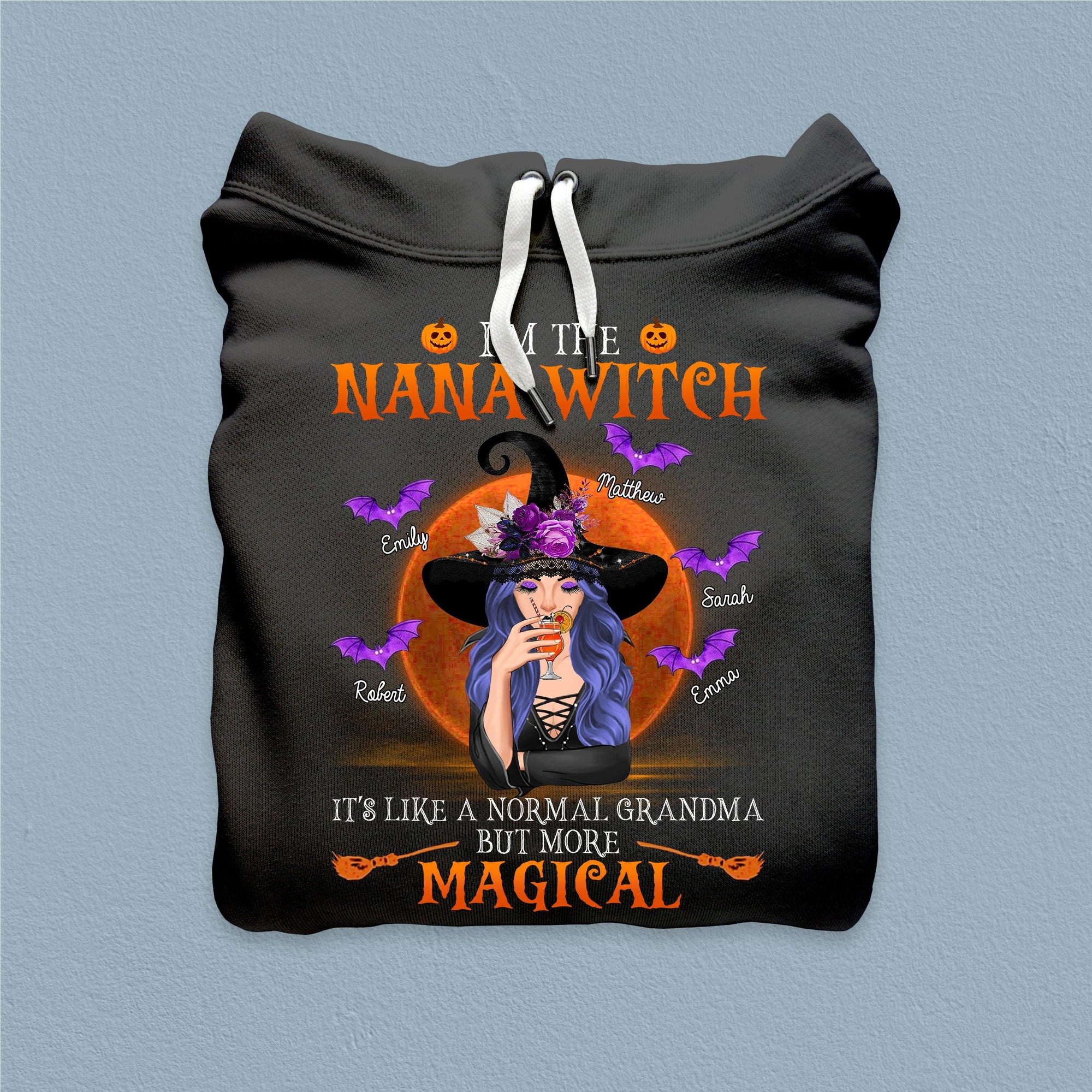 I'm A Grandma Witch Personalized T-shirt, Halloween Gift, Personalized Gift for Nana, Grandma, Grandmother, Grandparents - TS145PS06 - BMGifts