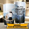 I'm A Youngest Old Cat Lady Personalized Tumbler, Personalized Gift for Cat Lovers, Cat Mom, Cat Dad - TB034PS - BMGifts