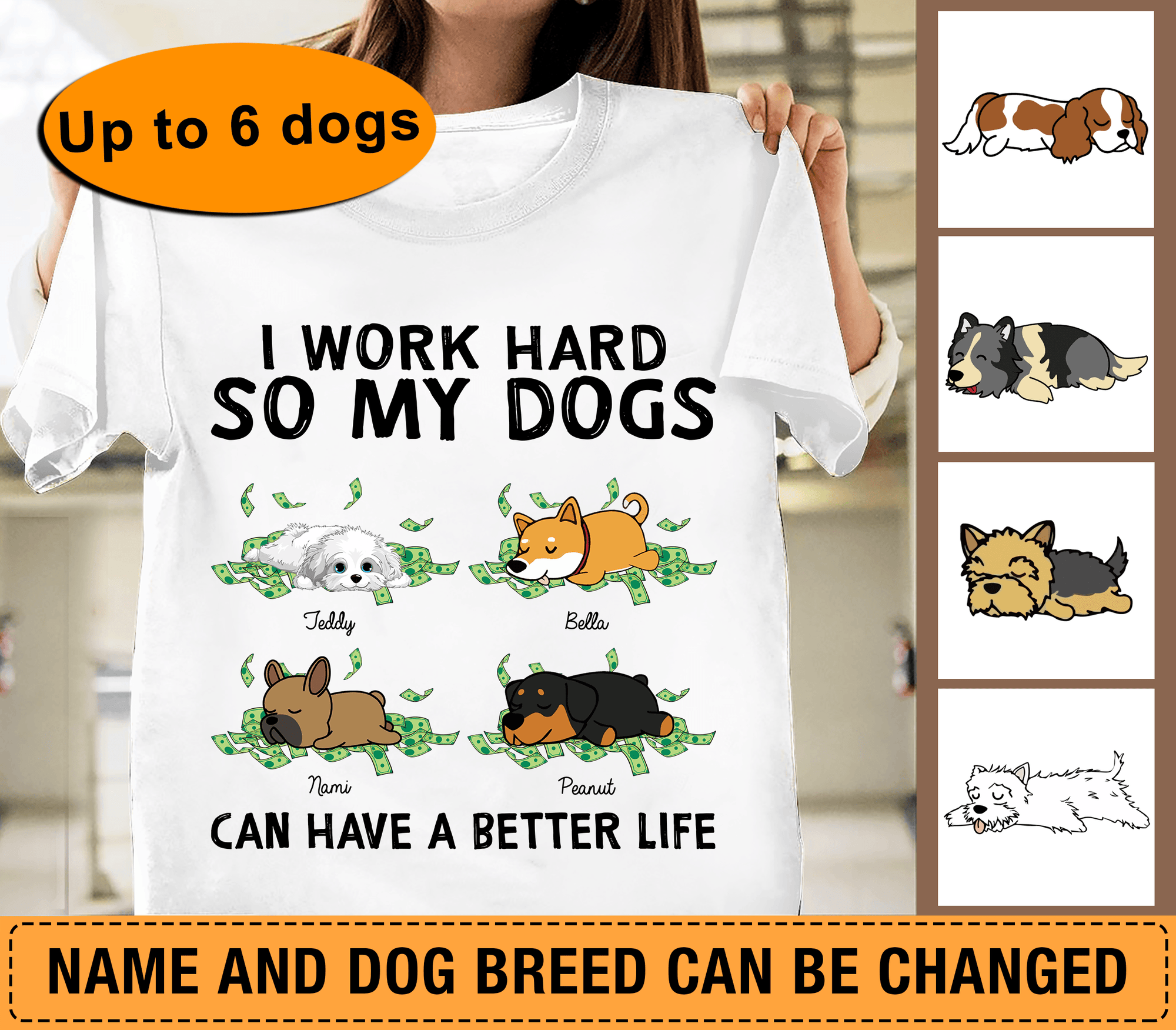 i work hard so my dog can have a better life shirt