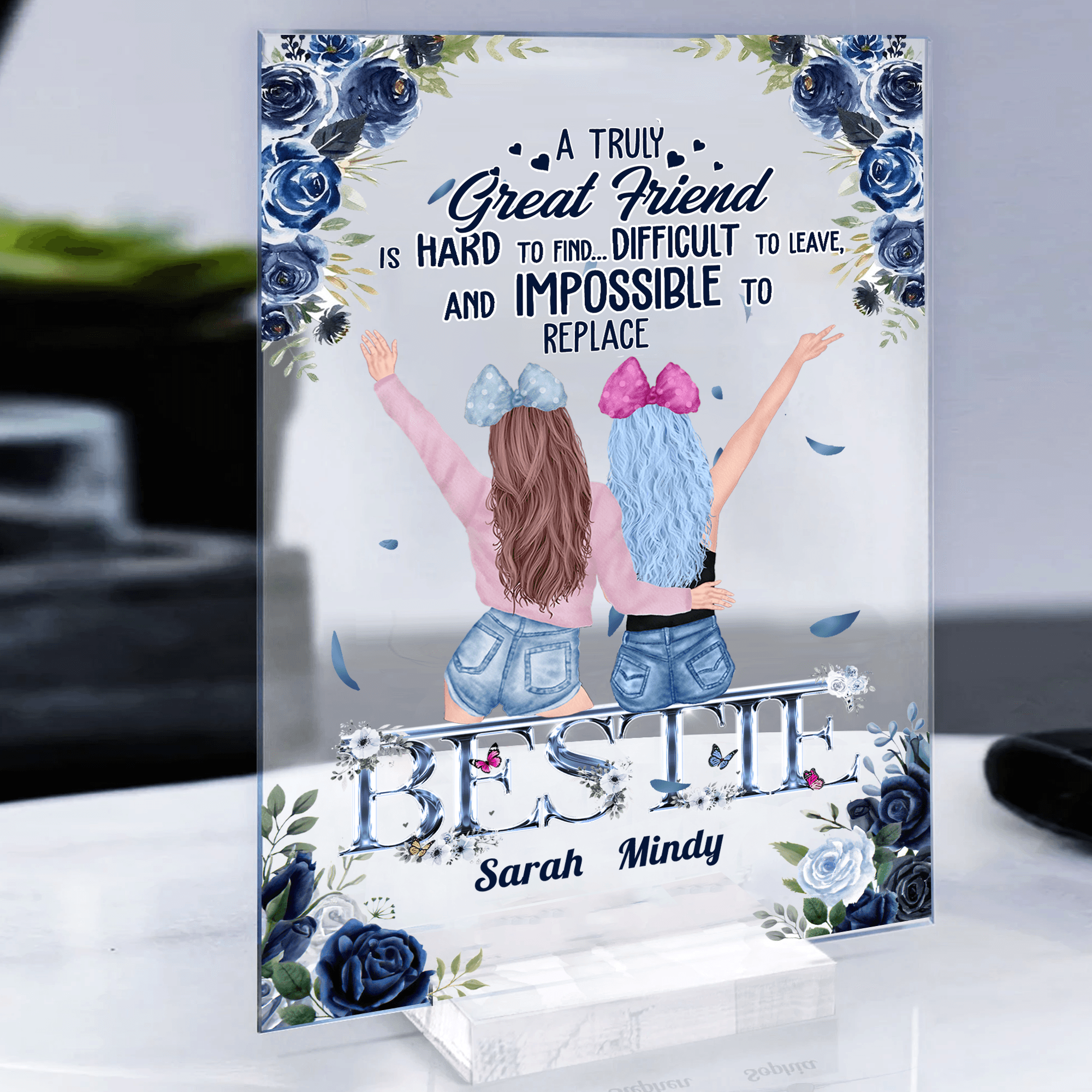 irreplacable bestie personalized acrylic plaque personalized gift for besties sisters best friends siblings ap029ps02 bmgifts 2 22023963902055