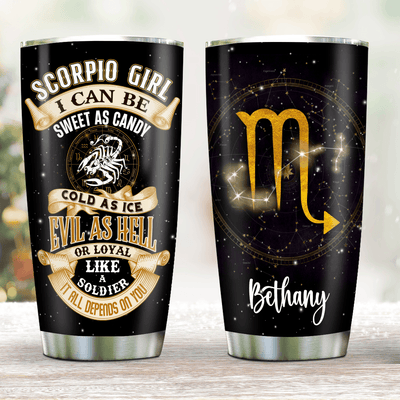 It All Depends On You Zodiac Personalized Tumbler, Zodiac Sign Astrology Gifts for Her - TB113PS02 - BMGifts