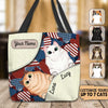 July 4th Heart Pattern Cat Personalized Totebag, Personalized Gift for Cat Lovers, Cat Mom, Cat Dad - TO496PS06 - BMGifts