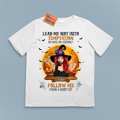 Lead Me Not Into Temptation Personalized Mother T-shirt, Personalized Gift for Mom, Mama, Parents, Mother, Grandmother - TS158PS06 - BMGifts