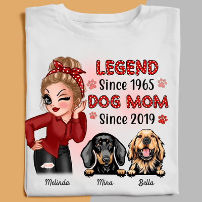 Legend Dog Mom Dog Personalized Shirt, Personalized Gift for Dog Lovers, Dog Dad, Dog Mom - TS564PS01 - BMGifts